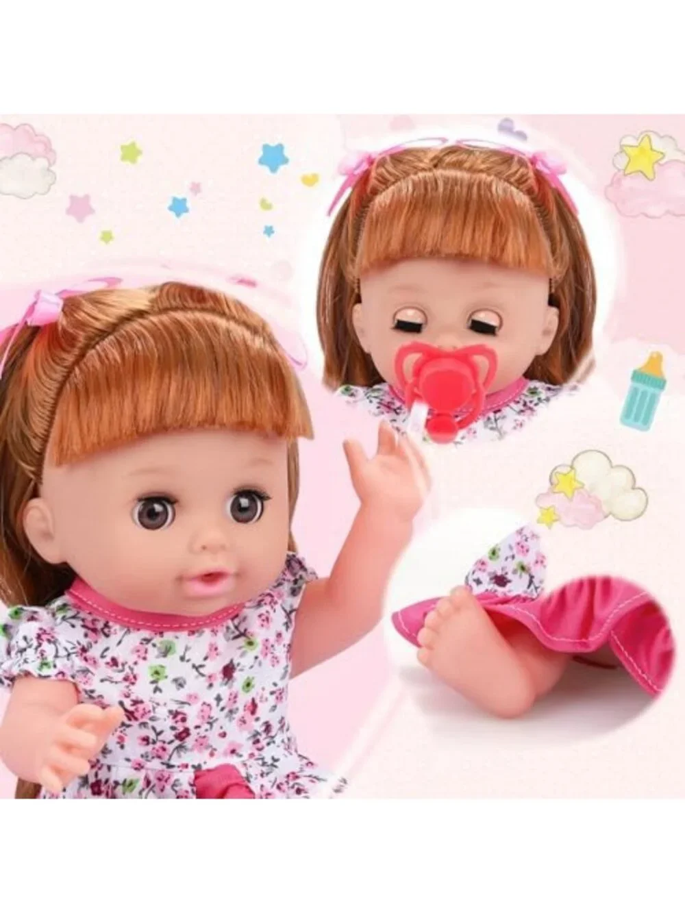 24PCS Baby Doll Care Playset for Girls 3-8 | Pretend Play Toys & Accessories